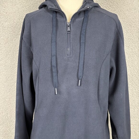 Urban Outdoor Women's Pullover Hoodie Pockets 1/4 Zip Draw String Blue Large NWT - Picture 2 of 8